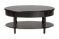 Baxton Studio Malinda Classic Black Wood 1-Drawer Coffee Table with Spindle Legs FredCo