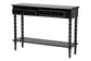Baxton Studio Malinda Classic Black Wood 2-Drawer Console Table with Spindle Legs FredCo