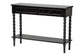 Baxton Studio Malinda Classic Black Wood 2-Drawer Console Table with Spindle Legs FredCo