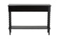 Baxton Studio Malinda Classic Black Wood 2-Drawer Console Table with Spindle Legs FredCo