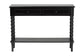Baxton Studio Malinda Classic Black Wood 2-Drawer Console Table with Spindle Legs FredCo