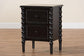 Baxton Studio Malinda Classic Black Wood 2-Drawer End Table with Spindle Legs FredCo