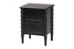 Baxton Studio Malinda Classic Black Wood 2-Drawer End Table with Spindle Legs FredCo