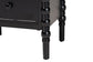 Baxton Studio Malinda Classic Black Wood 2-Drawer End Table with Spindle Legs FredCo