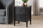 Baxton Studio Malinda Classic Black Wood 2-Drawer End Table with Spindle Legs FredCo