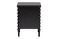 Baxton Studio Malinda Classic Black Wood 2-Drawer End Table with Spindle Legs FredCo