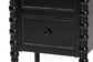 Baxton Studio Malinda Classic Black Wood 2-Drawer End Table with Spindle Legs FredCo