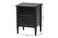 Baxton Studio Malinda Classic Black Wood 2-Drawer End Table with Spindle Legs FredCo