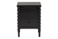 Baxton Studio Malinda Classic Black Wood 2-Drawer End Table with Spindle Legs FredCo
