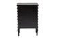 Baxton Studio Malinda Classic Black Wood 3-Drawer End Table with Spindle Legs FredCo