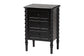 Baxton Studio Malinda Classic Black Wood 3-Drawer End Table with Spindle Legs FredCo