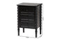 Baxton Studio Malinda Classic Black Wood 3-Drawer End Table with Spindle Legs FredCo