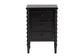 Baxton Studio Malinda Classic Black Wood 3-Drawer End Table with Spindle Legs FredCo