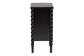 Baxton Studio Malinda Classic Black Wood 3-Drawer End Table with Spindle Legs FredCo