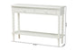 Baxton Studio Malinda Classic White Wood 2-Drawer Console Table with Spindle Legs FredCo