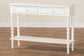 Baxton Studio Malinda Classic White Wood 2-Drawer Console Table with Spindle Legs FredCo