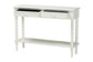 Baxton Studio Malinda Classic White Wood 2-Drawer Console Table with Spindle Legs FredCo