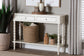 Baxton Studio Malinda Classic White Wood 2-Drawer Console Table with Spindle Legs FredCo