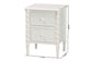 Baxton Studio Malinda Classic White Wood 2-Drawer End Table with Spindle Legs FredCo