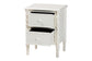 Baxton Studio Malinda Classic White Wood 2-Drawer End Table with Spindle Legs FredCo