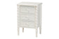 Baxton Studio Malinda Classic White Wood 3-Drawer End Table with Spindle Legs FredCo