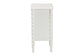 Baxton Studio Malinda Classic White Wood 3-Drawer End Table with Spindle Legs FredCo