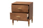 Baxton Studio Mandolin Mid-Century Ash Walnut Wood 2-Drawer Nightstand FredCo