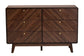 Baxton Studio Markell Mid-Century Modern Transitional Walnut Brown Finished Wood 6-Drawer Dresser FredCo