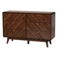 Baxton Studio Markell Mid-Century Modern Transitional Walnut Brown Finished Wood 6-Drawer Dresser FredCo