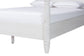 Baxton Studio Martino King Four-Poster Platform Bed – Sculpted Post Spindle Bed Frame with Panel Headboard, White FredCo
