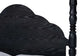 Baxton Studio Martino Queen Four-Poster Platform Bed – Sculpted Post Spindle Bed Frame with Panel Headboard, Black FredCo