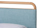 Baxton Studio Mateo Modern and Contemporary Baby Blue Fabric and Natural Wood Queen Size Platform Bed FredCo