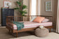Baxton Studio Matilda Mid-Century Modern Ash Walnut Finished Wood Twin Size Daybed FredCo