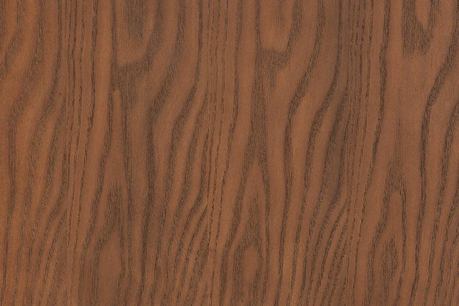 Baxton Studio Melora Mid-Century Modern Walnut Brown Finished Wood and Rattan Full Size 4-Piece Bedroom Set FredCo