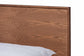 Baxton Studio Melora Mid-Century Modern Walnut Brown Finished Wood and Rattan Queen Size 3-Piece Bedroom Set FredCo