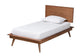 Baxton Studio Melora Mid-Century Modern Walnut Brown Finished Wood and Rattan Twin Size 3-Piece Bedroom Set FredCo
