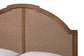 Baxton Studio Mendel Mid-Century Walnut Brown Wood and Rattan King Size Platform Bed FredCo
