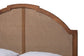 Baxton Studio Mendel Mid-Century Walnut Brown Wood and Rattan Queen Size Platform Bed FredCo