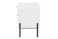Baxton Studio Merryn Mid-Century Transitional Distressed White Finished Wood and Black Metal 2-Drawer Storage Cabinet FredCo