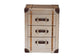 Baxton Studio Naylor Vintage Matte Bronze 3-Drawer Cabinet FredCo