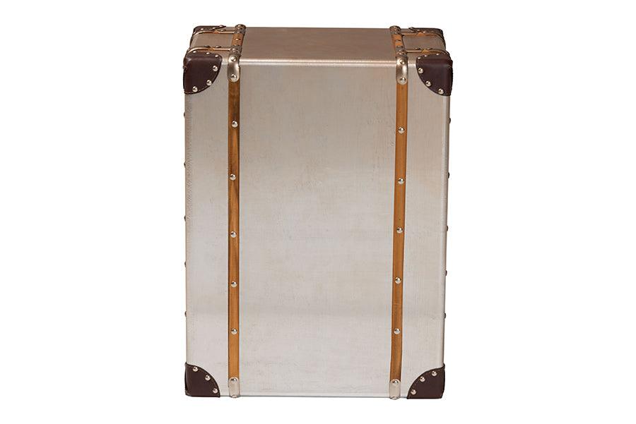 Baxton Studio Naylor Vintage Matte Bronze 3-Drawer Cabinet FredCo