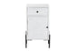 Baxton Studio Nefeli Mid-Century Transitional White Finished Wood and Black Metal 1-Drawer Storage Cabinet FredCo