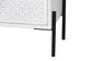 Baxton Studio Nefeli Mid-Century Transitional White Finished Wood and Black Metal 1-Drawer Storage Cabinet FredCo