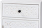 Baxton Studio Nefeli Mid-Century Transitional White Finished Wood and Black Metal 1-Drawer Storage Cabinet FredCo