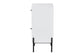 Baxton Studio Nefeli Mid-Century Transitional White Finished Wood and Black Metal 1-Drawer Storage Cabinet FredCo