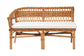 Baxton Studio Nella Modern Bohemian Natural Brown Finished Wood and Rattan 3-Piece Dining Nook Set FredCo