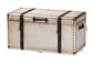Baxton Studio Nevio Vintage Weathered White Canvas Storage Trunk FredCo
