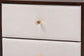 Baxton Studio Nikolai Mid-Century Beige Fabric and Wenge Brown Wood 2-Drawer Nightstand FredCo