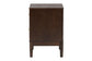 Baxton Studio Nikolai Mid-Century Beige Fabric and Wenge Brown Wood 2-Drawer Nightstand FredCo