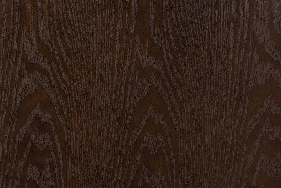 Baxton Studio Nikolai Mid-Century Beige Fabric and Wenge Brown Wood 4-Drawer Chest FredCo